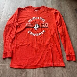 Oklahoma State Cowboys Long Sleeve Shirt Men's M Orange OSU Big 12 NCAA